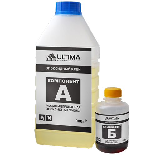 Клей эпоксидный "Ultima" на основе эпоксидной смолы, 1кг