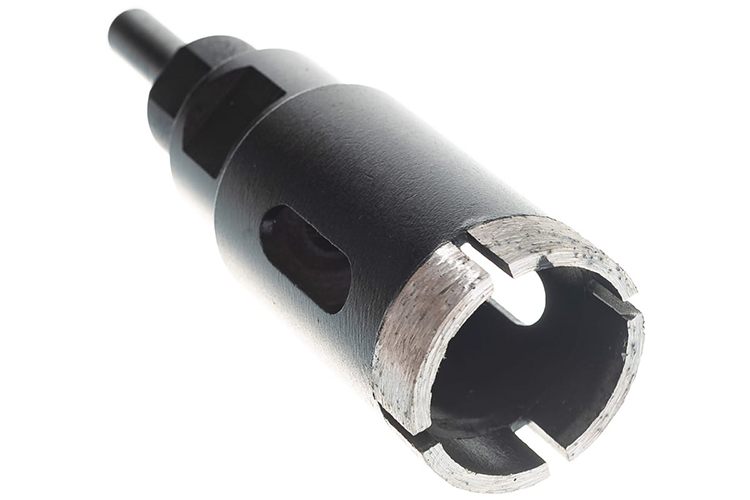 Коронка алмазная по керамограниту, мрамору, граниту "Trio-Diamond", d35*45мм, мокрый рез, цилиндрический хвостовик+М14