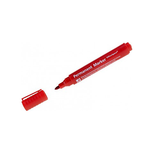 Маркер перманентный красный с пулевидным наконечником 2мм, Milnor