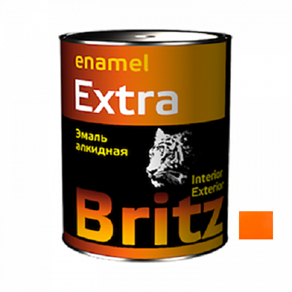 Эмаль оранжевая ПФ-115 ГОСТ "Бриц", 0,9кг