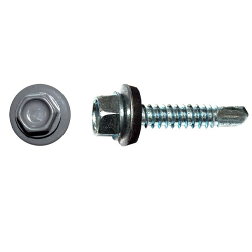 Саморез кровельный окрашенный графит 4,8*70мм RAL7024