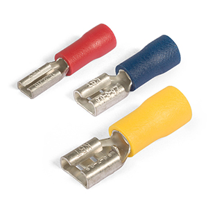 Разъем плоский изолированный РПИ-М 1,5-4,8 мама, "КВТ" сечение: 0,5-1,5мм2, размер контакта: 4.8*0.8мм, манжета: красный ПВХ 100шт