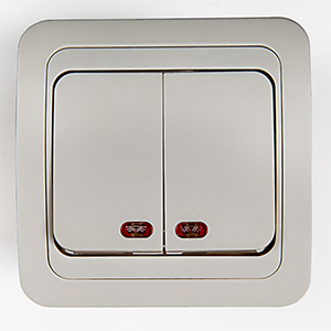 Выключатель 2-кл "IN HOME Classico" с подсветкой, скрытой проводки, белый