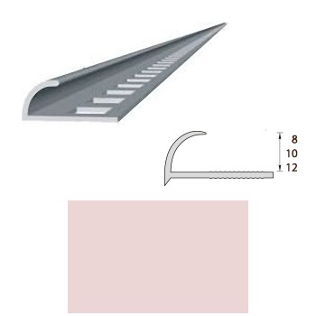 Раскладка, 7-8мм, L=2,5м, наружная, "Светло-розовая"