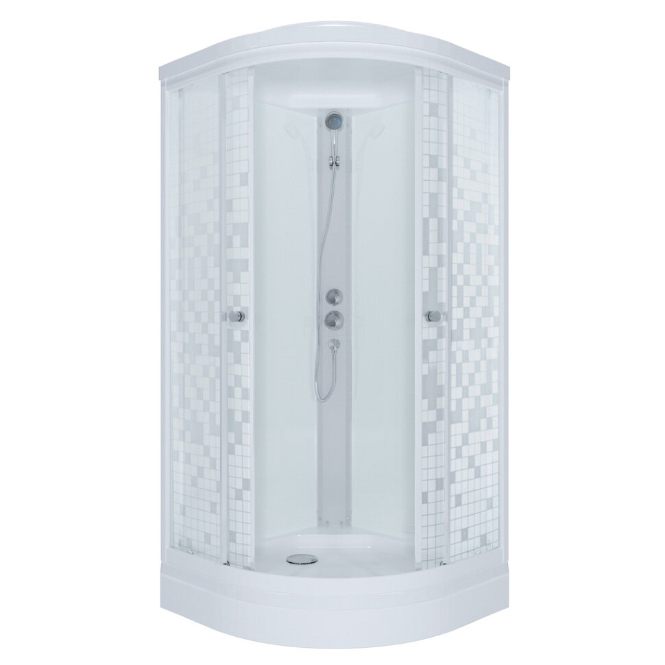 Душевая кабина "Тритон" "Стандарт А", 1000*1000мм, низкий поддон, рисунок аква мозайка