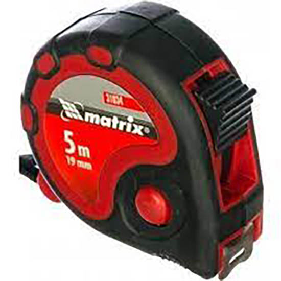 Рулетка &quot;Matrix&quot; 5м*19мм, двухкомпонентный корпус, 3 фиксации ленты