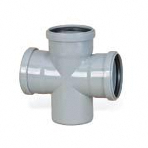 Крестовина одноплоскостная для внутренней канализации РР d110/110/110/110*87°