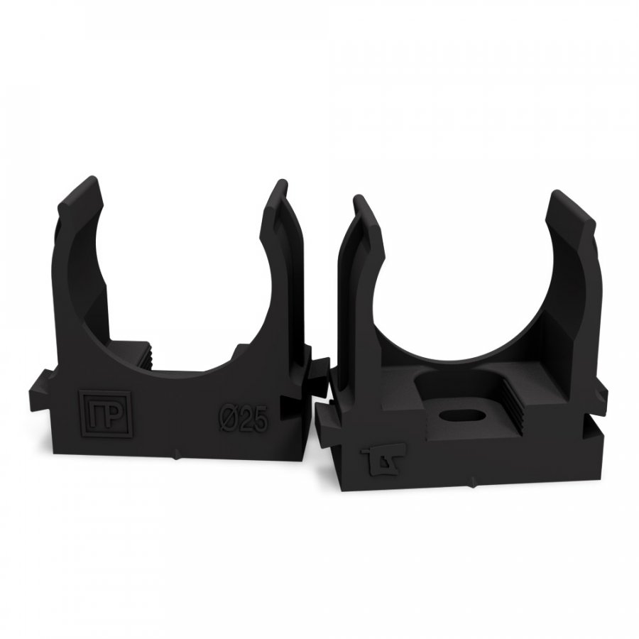 Крепеж-клипса 25мм для монтажного пистолета, черная "Промрукав"