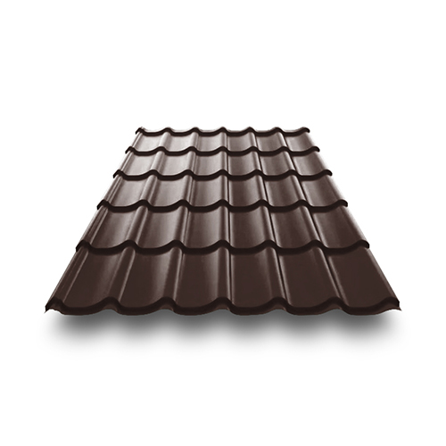 Профиль кровельный "Монтеррей" ПЮС, 1200*1180*0,45мм, "Шоколад" глянцевая