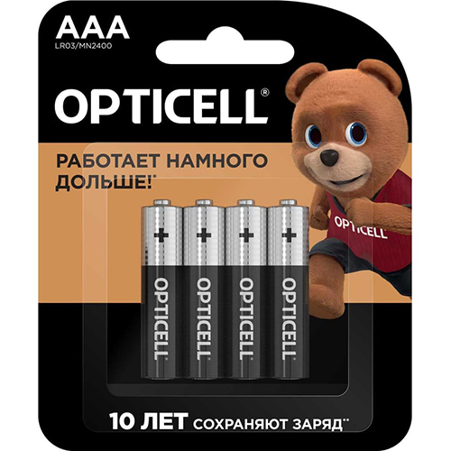 Эл.питания Opticell Basic LR03 (ААА) к-т 4шт  1/12/48