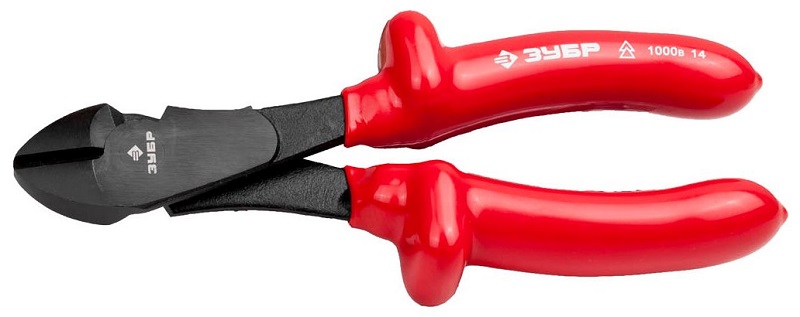 Бокорезы &quot;ЭЛЕКТРИК&quot; 170мм, усиленные, диэлектрические до 1000В, маслобензостойкая рукоятка, ЗУБР Мастер 2214-6-17