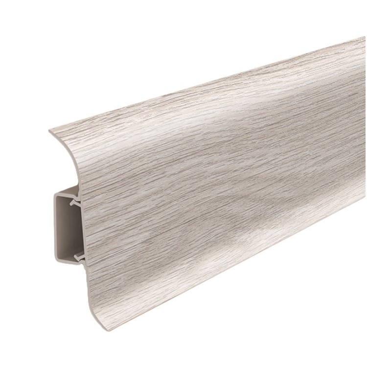 Плинтус "Ясень", кабель-канал, мягкий край, 55*2200мм