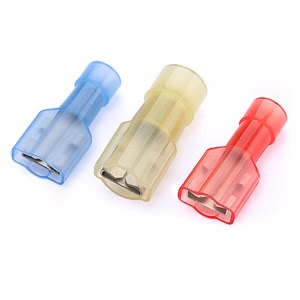 Разъем плоский, полностью изолированный РПИ-М(н) 1,5-6,3 мама "КВТ" сечение: 0,5-1,5мм2, размер контакта: 6.3*0.8мм, манжета: красный нейлон 100шт