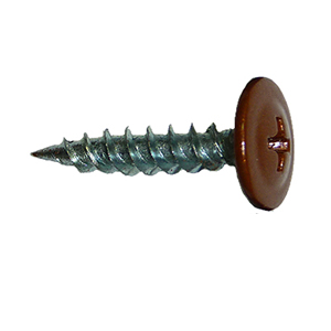 Саморез по металлу с прессшайбой коричневый острый СММ 4,2*25мм RAL8017