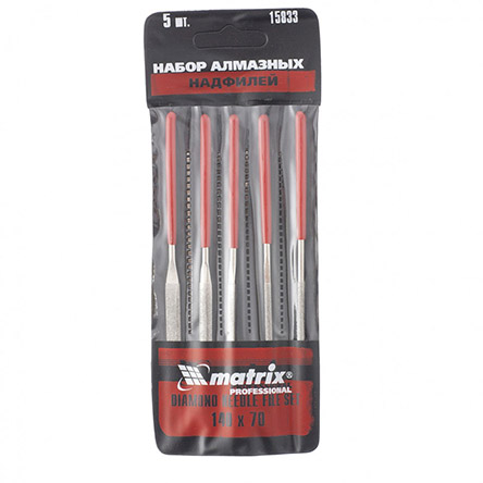 Набор надфилей "Matrix" алмазных 140*70*3мм, 5шт