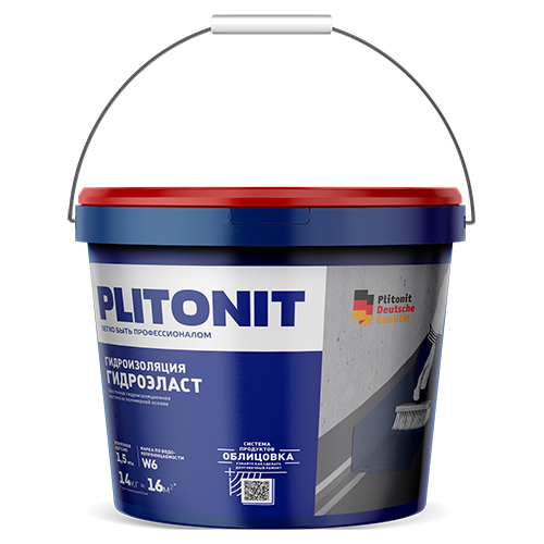 Мастика на полимерной основа "Плитонит ГидроЭласт", 14кг