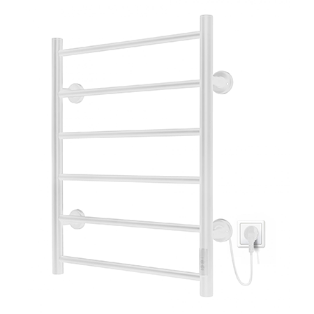 Электрический полотенцесушитель "I-Tech Jazz" лесенка, 80Вт, размер: 530*680мм белый глянц. таймер, прав.