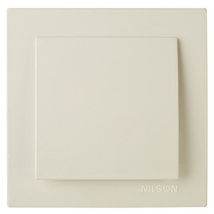 Выключатель "NILSON Touran" одноклавишный, скрытой проводки, кремовый