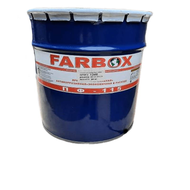 Эмаль черная ПФ-115 ТУ &quot;Farbox&quot;, 20кг
