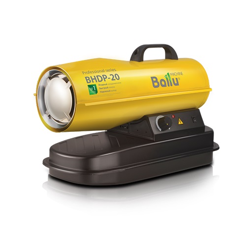 Пушка дизельная тепловая BHDP-20, 20кВт, производ. 590м3/час, расход топ. 1,6кг/ч, прямой нагрев, "Ballu"