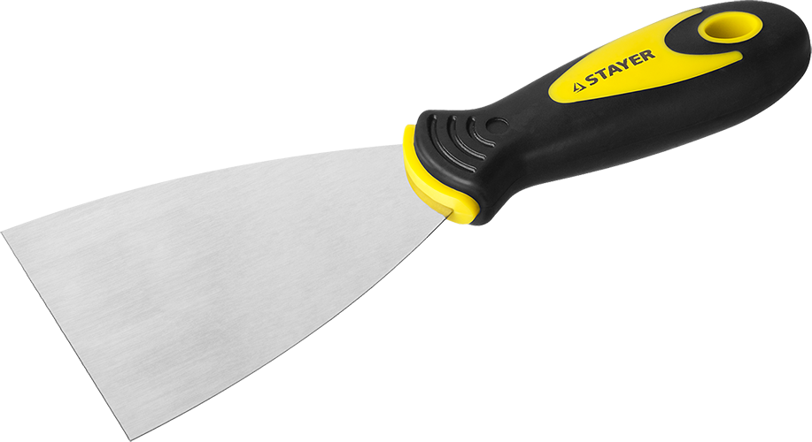 Шпатель "Stayer MAXFlat" из нержавеющей стали 120мм, двухкомпонентная ручка