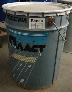 Эмаль для разметки дорог Колор-М АК-503 "ТЕХНОПЛАСТ" белая, 30кг
