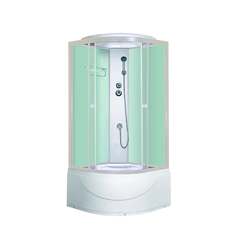 Душевая кабина "Golden Frog W90В", поддон акриловый, высокий, прозрачные стекла, белый профиль 900*900*2150мм