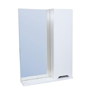 Шкаф с зеркалом "Монро-60" белый, правый
