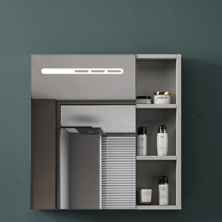 Шкаф с зеркалом Solomon SK602-70, серый, 700мм