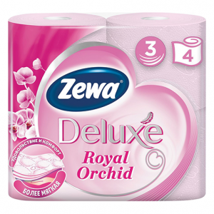 Бумага туалетная &quot;Zewa Delux&quot; 3-х сл. Орхидея 4/