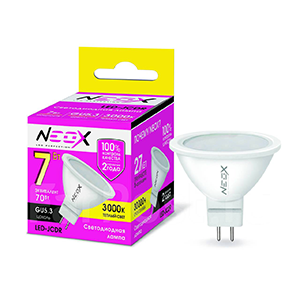 Лампа светодиодная "NEOX LED-JCDR" MR16, GU5.3, 7Вт, 220В, 4000K, 560Лм