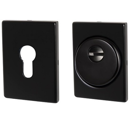 Накладка декоративная под шток +броненакладка &quot;ESC 486-O RL BL-24, черный