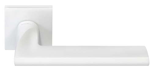 Ручка дверная "MH-50-S6 W", нажимная, квадратная накладка, "Белый"