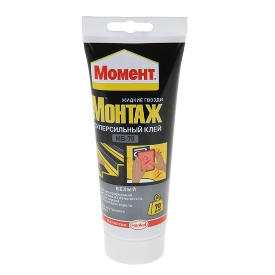Жидкие гвозди "Момент Монтаж Суперсильный Белый", 250г