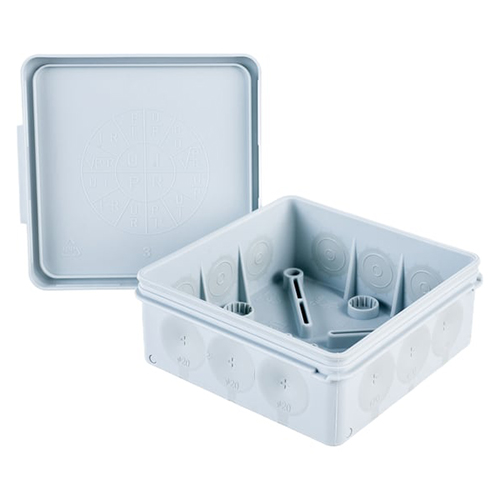 Коробка распределительная "Промрукав" для открытой проводки, 100*100*40мм