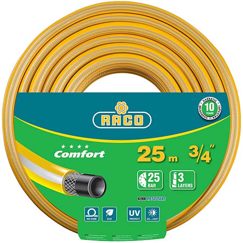 Шланг "RACO Garden Line" поливочный армированный ПВХ трёхслойный 3/4", 25м, 30атм