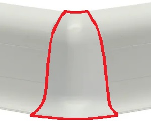 Угол наружный, "Белый глянец", Идеал-55