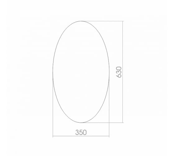 Зеркало "Овал" 350*630мм