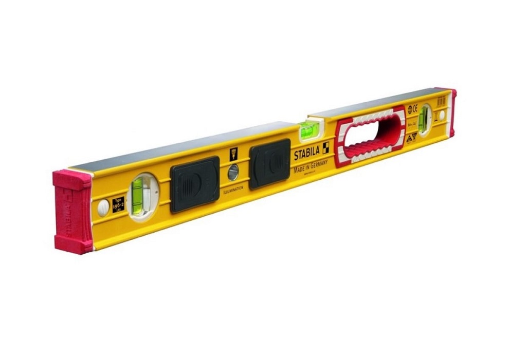 Уровень тип 196-2 LED с подсветкой 60см (2 верт., 1 гориз., точность 0,5мм/м) ST-17392 &quot;Stabila&quot;