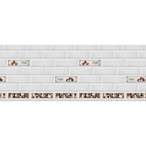 Кухонный фартук ABC "Керамика №474", 3000*600*1,5мм     актив