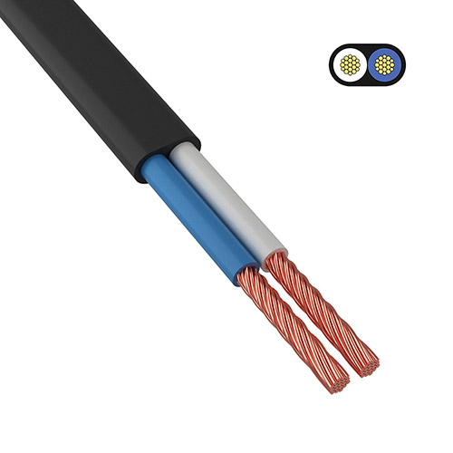 Провод медный ШВВП 2*0,75мм2 чёрный (ГОСТ 7399-97)