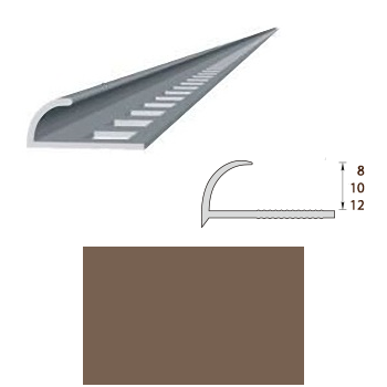 Раскладка, 9-10мм, L=2,5м, наружная, &quot;Шоколадный&quot;