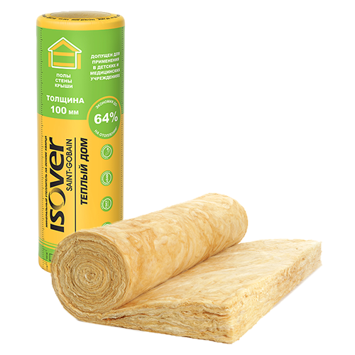 Утеплитель Изовер Теплый дом твин 5490*1220*50мм, 13,4м2 , 0,67м3, 2 плиты