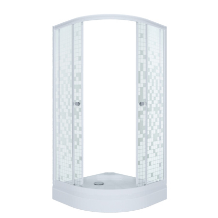 Душевой угол "Стандарт  А", 1000*1000мм, низкий поддон, рисунок аква мозайка