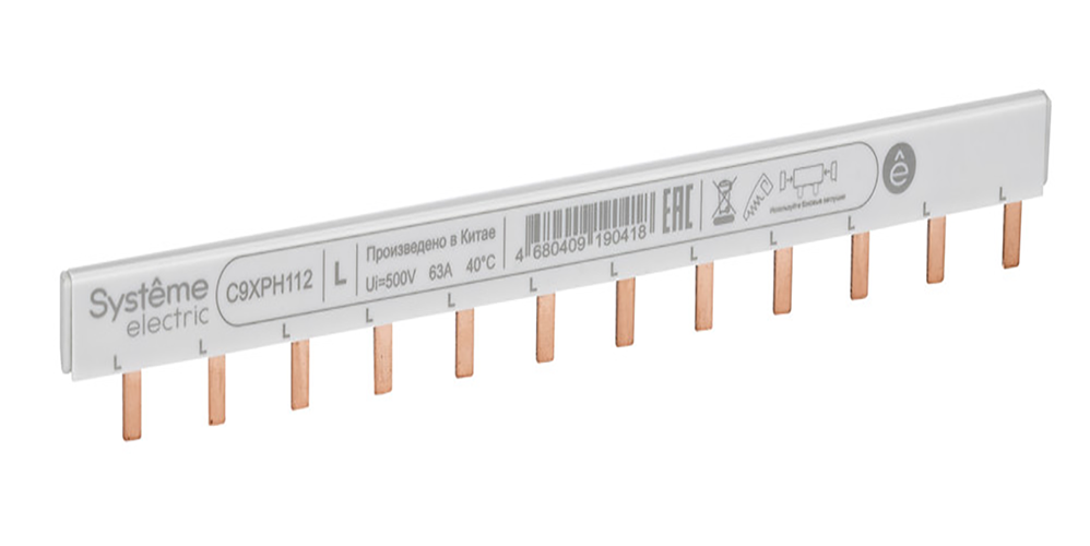 Шинка Греб. 1P (L1) 18мм 12мод 63А "Systeme Electric"