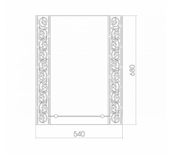Зеркало &quot;Сахара&quot; 540*680мм с полкой