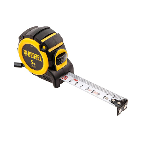 Рулетка "Denzel" 5м*25мм, автоматическая фиксация, нейлоновое покрытие, магнит. зацеп, двухсторонняя разметка