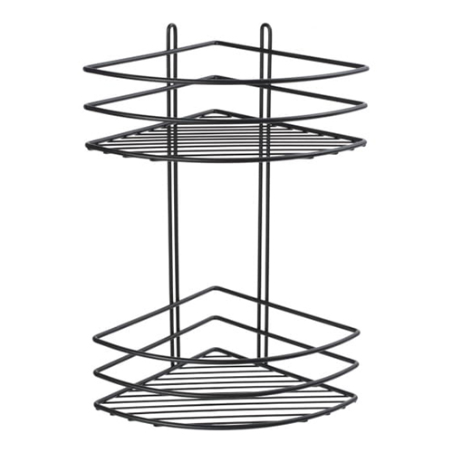 Полка &quot;Fixsen&quot; угловая, решетка, 2-х ярусная, черный, FX-710B-2