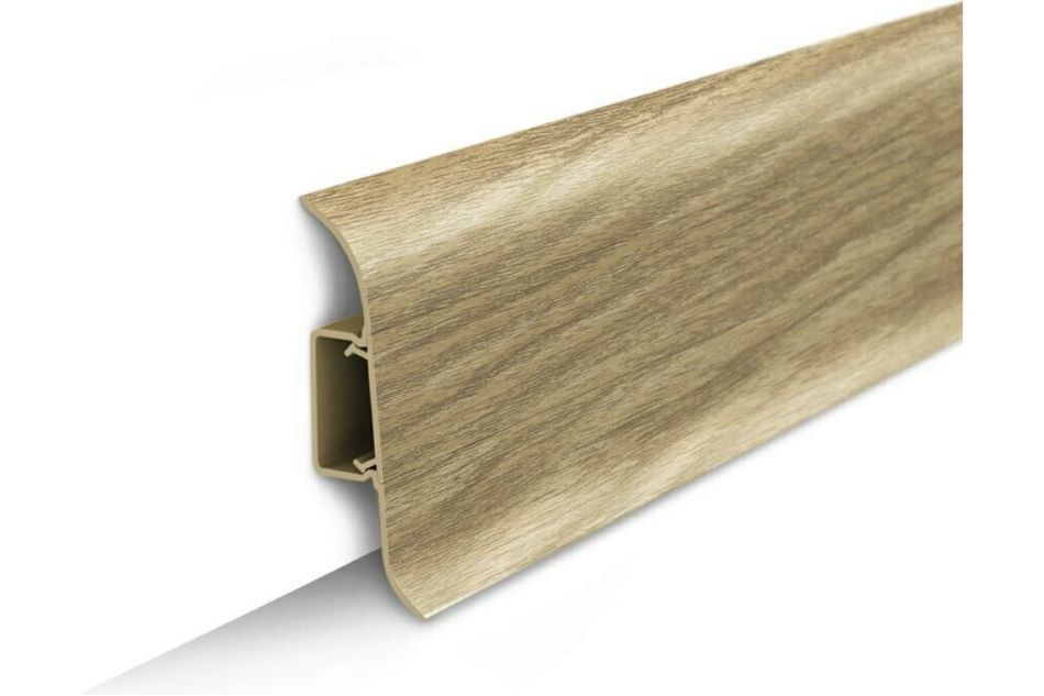 Плинтус "Сосна золотистая", кабель-канал, мягкий край, 55*2200мм