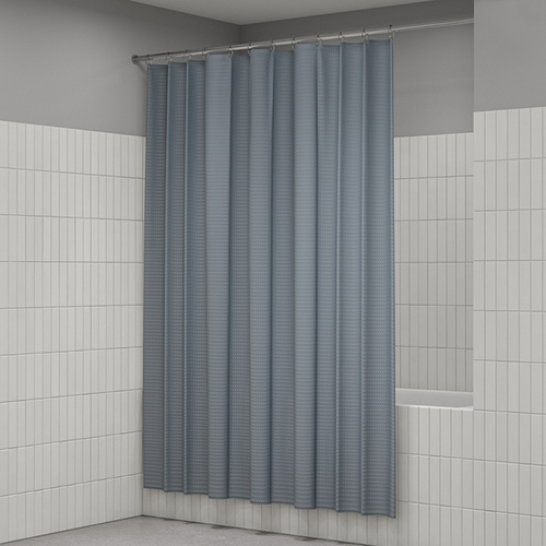 Шторка для ванной "Iddis DW03P18i11", полиэстер, серый, 2000*1800мм